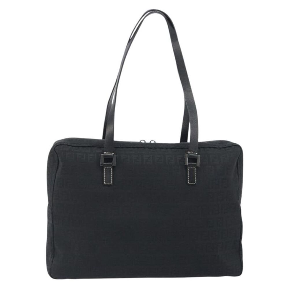 Fendi Shoulder Zucchino Canvas Black Canvas Shoulder Bag Bag